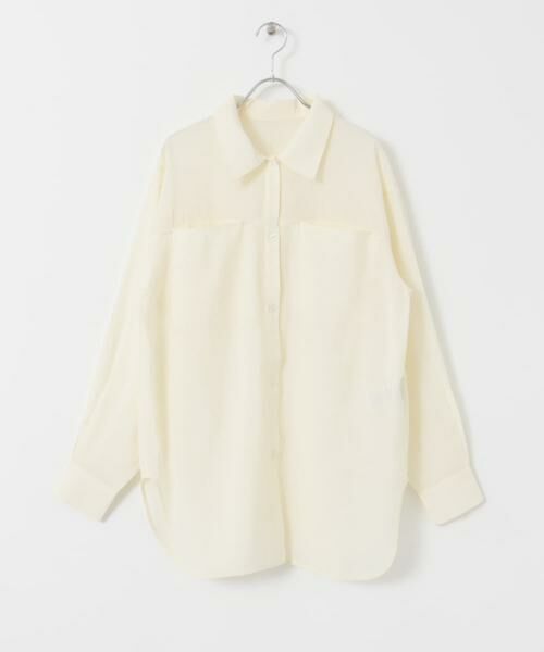 KBF / ケービーエフ シャツ・ブラウス | シアーロングシャツ | 詳細28