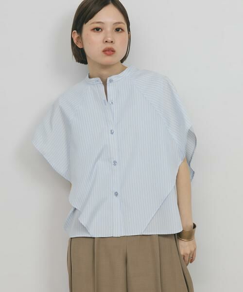 KBF / ケービーエフ シャツ・ブラウス | BOXストライプシャツ | 詳細3
