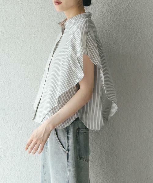KBF / ケービーエフ シャツ・ブラウス | BOXストライプシャツ | 詳細18