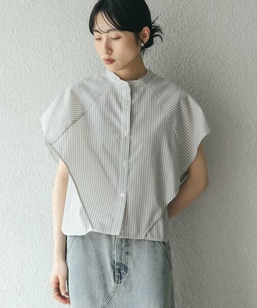 KBF / ケービーエフ シャツ・ブラウス | BOXストライプシャツ | 詳細19