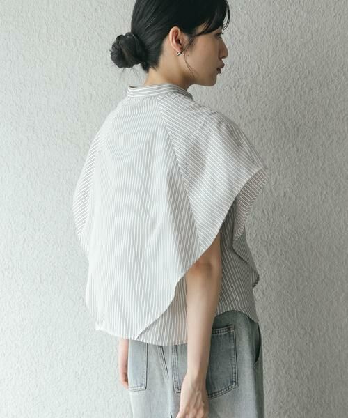 KBF / ケービーエフ シャツ・ブラウス | BOXストライプシャツ | 詳細20