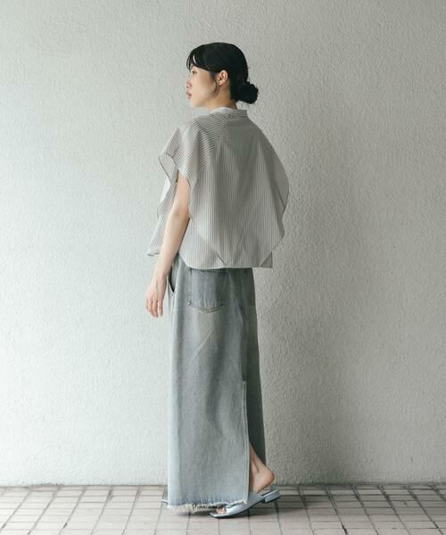 KBF / ケービーエフ シャツ・ブラウス | BOXストライプシャツ | 詳細21