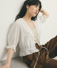 KBF / ケービーエフ シャツ・ブラウス | 2WAYコンパクトレースブラウス