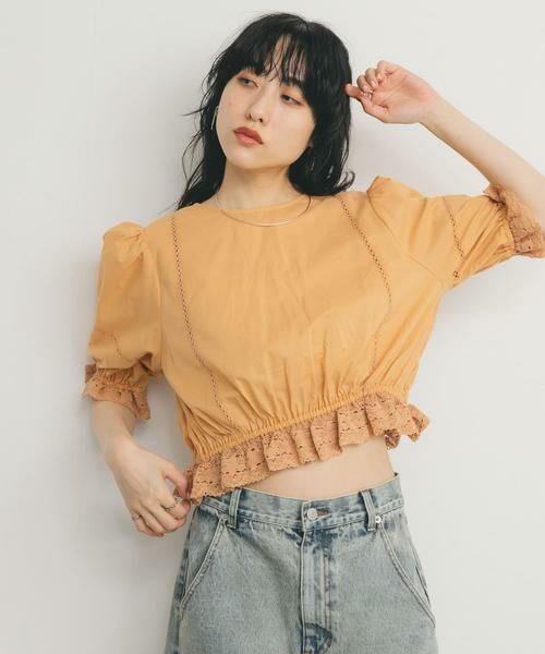 KBF / ケービーエフ シャツ・ブラウス | 2WAYコンパクトレースブラウス | 詳細3