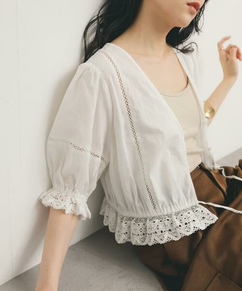 KBF / ケービーエフ シャツ・ブラウス | 2WAYコンパクトレースブラウス | 詳細14