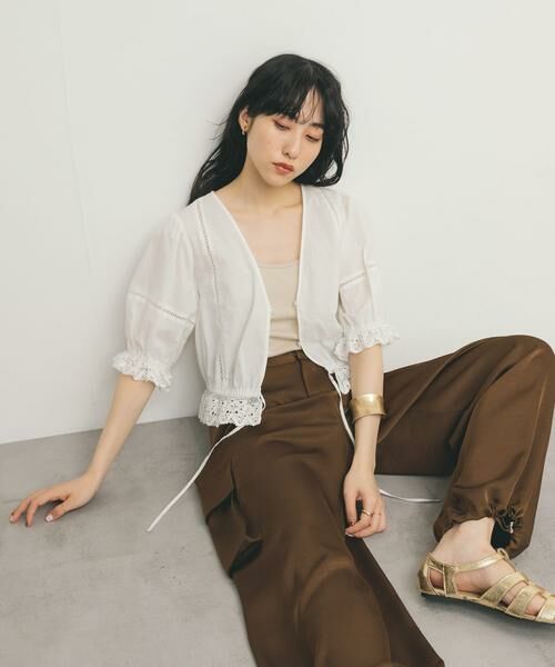 KBF / ケービーエフ シャツ・ブラウス | 2WAYコンパクトレースブラウス | 詳細15