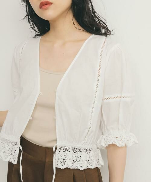 KBF / ケービーエフ シャツ・ブラウス | 2WAYコンパクトレースブラウス | 詳細16