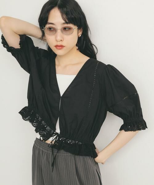 KBF / ケービーエフ シャツ・ブラウス | 2WAYコンパクトレースブラウス | 詳細23
