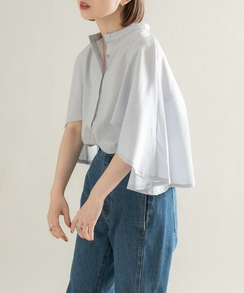 KBF / ケービーエフ シャツ・ブラウス | ストライプマントシャツ | 詳細1