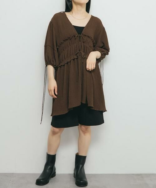 KBF / ケービーエフ シャツ・ブラウス | フロントリボンチュニック | 詳細13