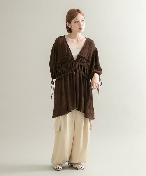 KBF / ケービーエフ シャツ・ブラウス | フロントリボンチュニック | 詳細6