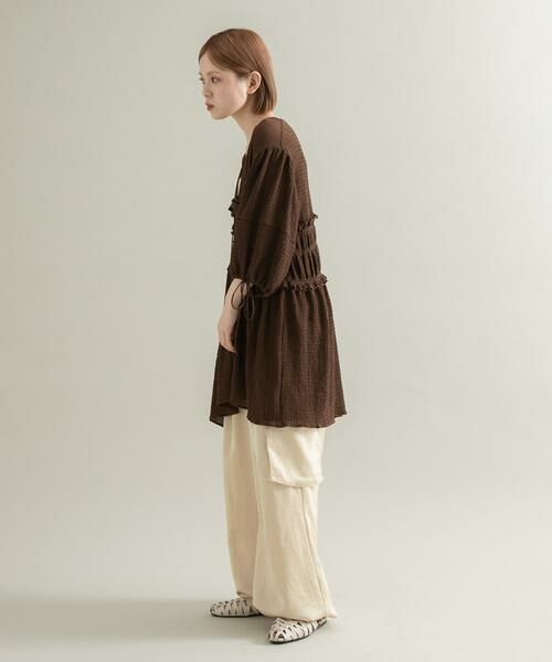 KBF / ケービーエフ シャツ・ブラウス | フロントリボンチュニック | 詳細7