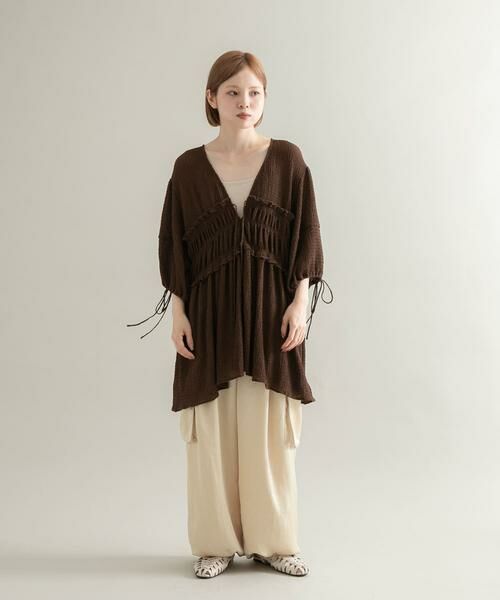 KBF / ケービーエフ シャツ・ブラウス | フロントリボンチュニック | 詳細9