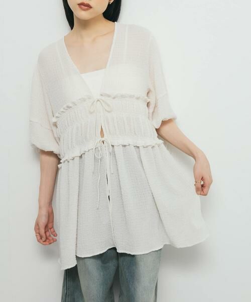 KBF / ケービーエフ シャツ・ブラウス | フロントリボンチュニック | 詳細29