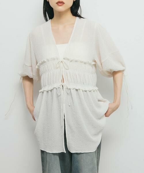 KBF / ケービーエフ シャツ・ブラウス | フロントリボンチュニック | 詳細30