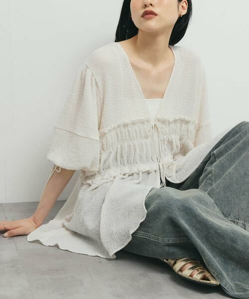 KBF / ケービーエフ シャツ・ブラウス | フロントリボンチュニック | 詳細27