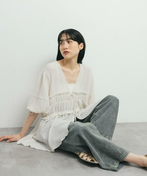 KBF / ケービーエフ シャツ・ブラウス | フロントリボンチュニック | 詳細28