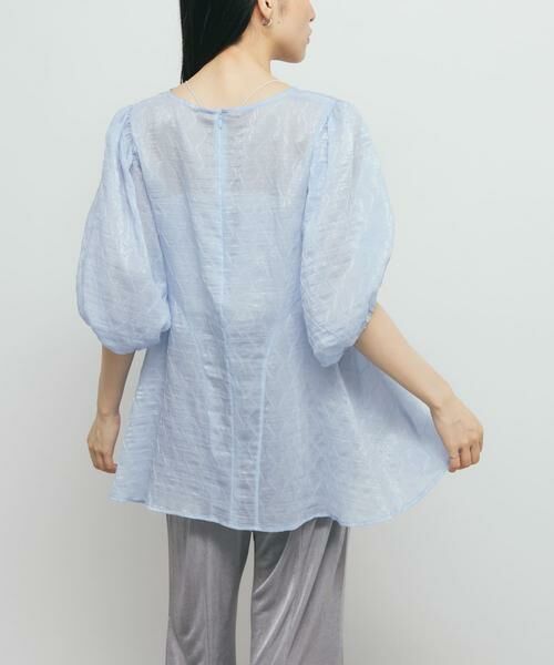 KBF / ケービーエフ シャツ・ブラウス | パネルラインシアーブラウス | 詳細4