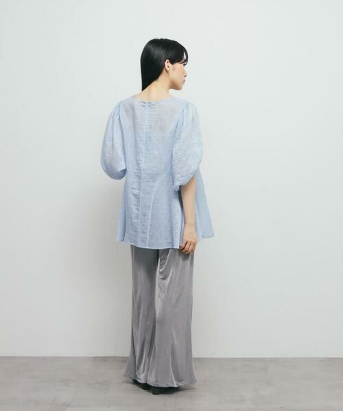 KBF / ケービーエフ シャツ・ブラウス | パネルラインシアーブラウス | 詳細7