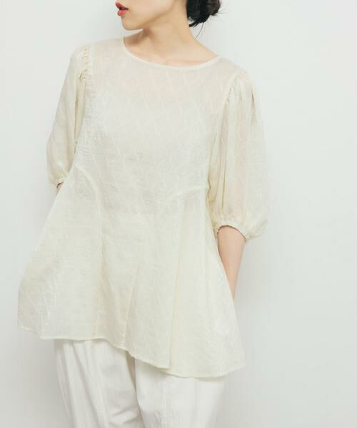 KBF / ケービーエフ シャツ・ブラウス | パネルラインシアーブラウス | 詳細14