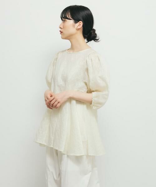 KBF / ケービーエフ シャツ・ブラウス | パネルラインシアーブラウス | 詳細16