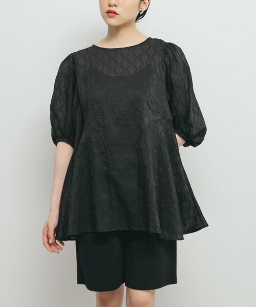 KBF / ケービーエフ シャツ・ブラウス | パネルラインシアーブラウス | 詳細24