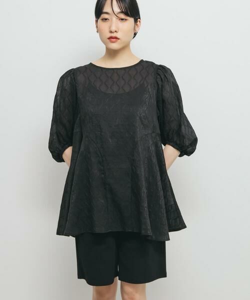 KBF / ケービーエフ シャツ・ブラウス | パネルラインシアーブラウス | 詳細25