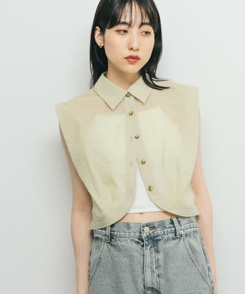 KBF / ケービーエフ シャツ・ブラウス | ショルダータックコンパクトシャツ | 詳細4