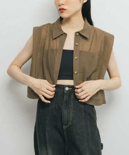 KBF / ケービーエフ シャツ・ブラウス | ショルダータックコンパクトシャツ | 詳細12