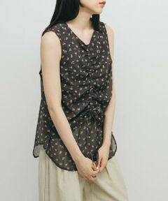 KBF / ケービーエフ シャツ・ブラウス | フラワープリントメッシュトップス