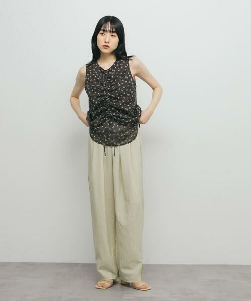 KBF / ケービーエフ シャツ・ブラウス | フラワープリントメッシュトップス | 詳細6