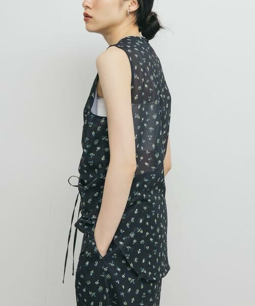 KBF / ケービーエフ シャツ・ブラウス | フラワープリントメッシュトップス | 詳細11