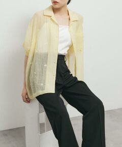 KBF / ケービーエフ シャツ・ブラウス | エンブロイダリーシアーシャツ