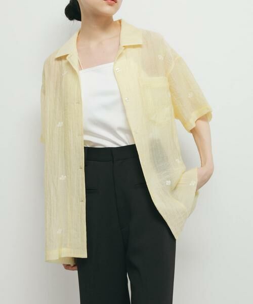 KBF / ケービーエフ シャツ・ブラウス | エンブロイダリーシアーシャツ | 詳細1