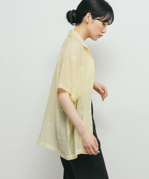 KBF / ケービーエフ シャツ・ブラウス | エンブロイダリーシアーシャツ | 詳細2