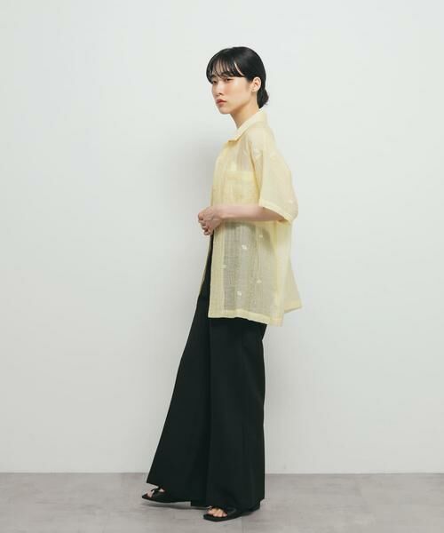 KBF / ケービーエフ シャツ・ブラウス | エンブロイダリーシアーシャツ | 詳細5