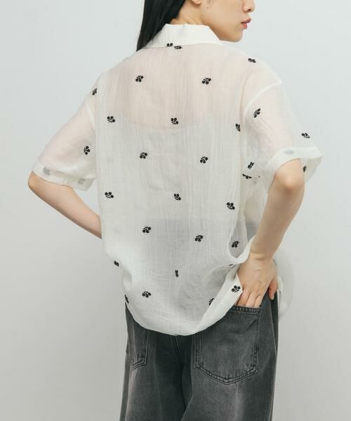 KBF / ケービーエフ シャツ・ブラウス | エンブロイダリーシアーシャツ | 詳細15