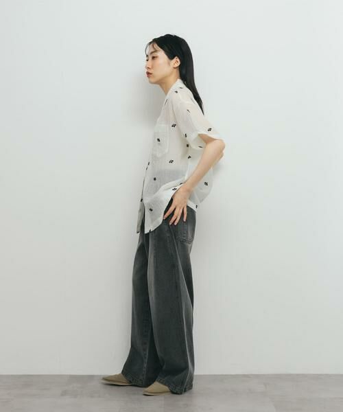 KBF / ケービーエフ シャツ・ブラウス | エンブロイダリーシアーシャツ | 詳細17