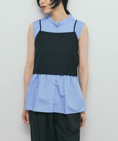 KBF / ケービーエフ シャツ・ブラウス | ビスチェSETピンタックシャツ