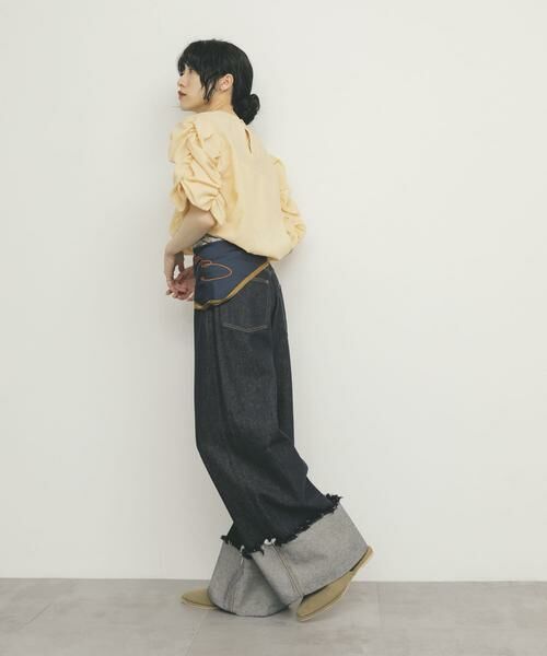 KBF / ケービーエフ シャツ・ブラウス | シャーリングスリーブブラウス | 詳細6