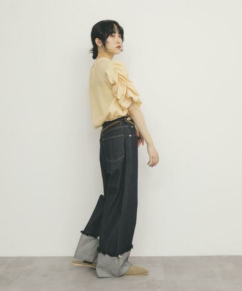 KBF / ケービーエフ シャツ・ブラウス | シャーリングスリーブブラウス | 詳細7