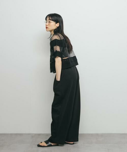 KBF / ケービーエフ シャツ・ブラウス | クロシェニットドッキングブラウス | 詳細20