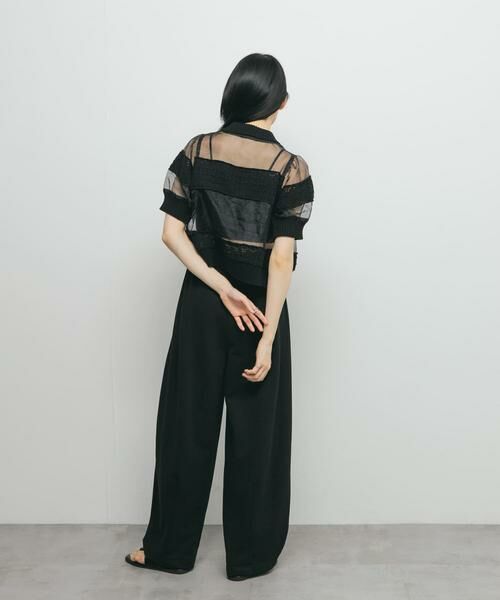 KBF / ケービーエフ シャツ・ブラウス | クロシェニットドッキングブラウス | 詳細21