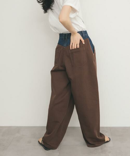 KBF / ケービーエフ その他パンツ | 『2サイズ展開』バイカラーコクーンパンツ | 詳細3