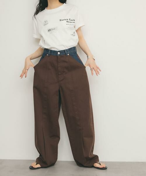 KBF / ケービーエフ その他パンツ | 『2サイズ展開』バイカラーコクーンパンツ | 詳細4