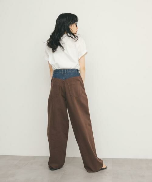 KBF / ケービーエフ その他パンツ | 『2サイズ展開』バイカラーコクーンパンツ | 詳細7