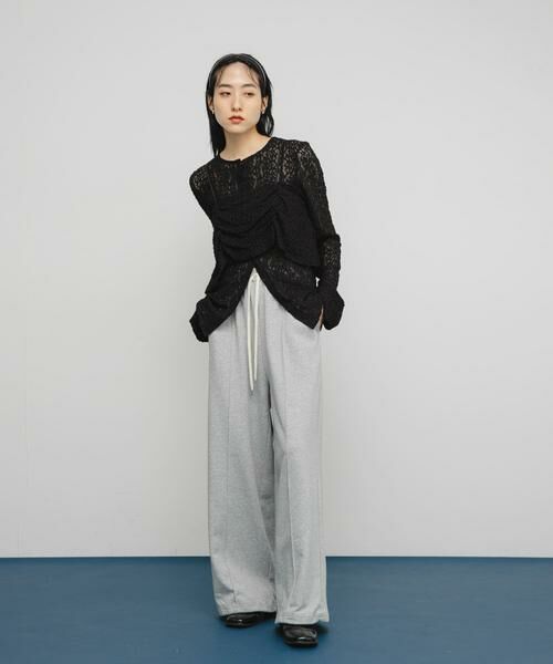 KBF / ケービーエフ その他パンツ | ピンタックスウェットパンツ | 詳細4