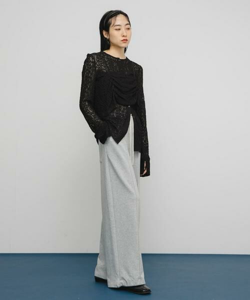 KBF / ケービーエフ その他パンツ | ピンタックスウェットパンツ | 詳細5