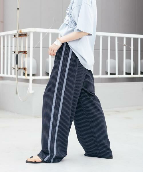 KBF / ケービーエフ その他パンツ | ストライプラインイージーパンツ | 詳細2