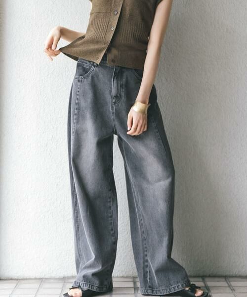 KBF / ケービーエフ デニムパンツ | 『2サイズ展開』ドローストリングデニム(ブラック)